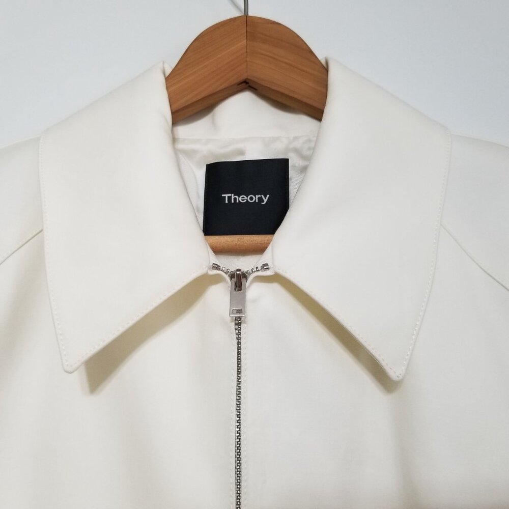 NWT Theory Women's Caban Double Cotton Coat Jacket in White Size S, M $695 - Picture 9 of 16